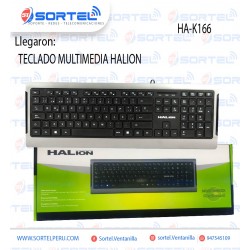 TECLADO MULTIMEDIA HALION HA-K166