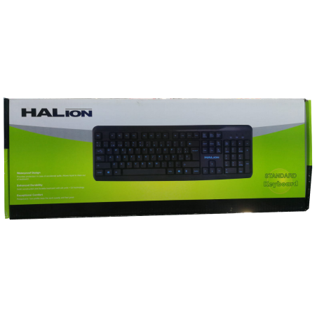 TECLADO ESTANDAR CON LETRAS AZULES HALION HA-K608 USB