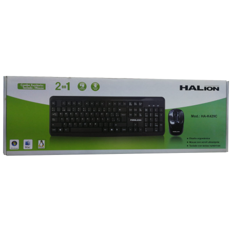 KIT TECLADO MOUSE HALION HA-K429C  USB