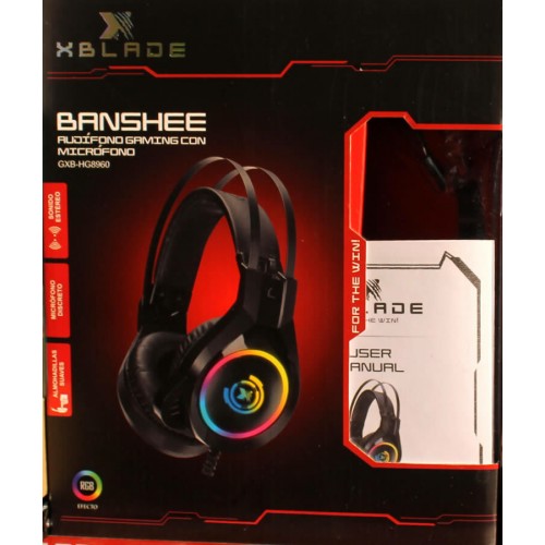 AUDIFONO C/MICROF. XBLADE GAMING BANSHEE ESTÉREO RGB BLACK (GXB-HG8960)