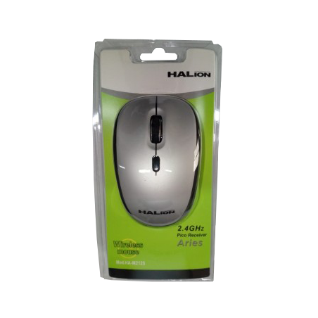 MOUSE INALAMBRICO HALION ARIES HA- M2125 NEGRO