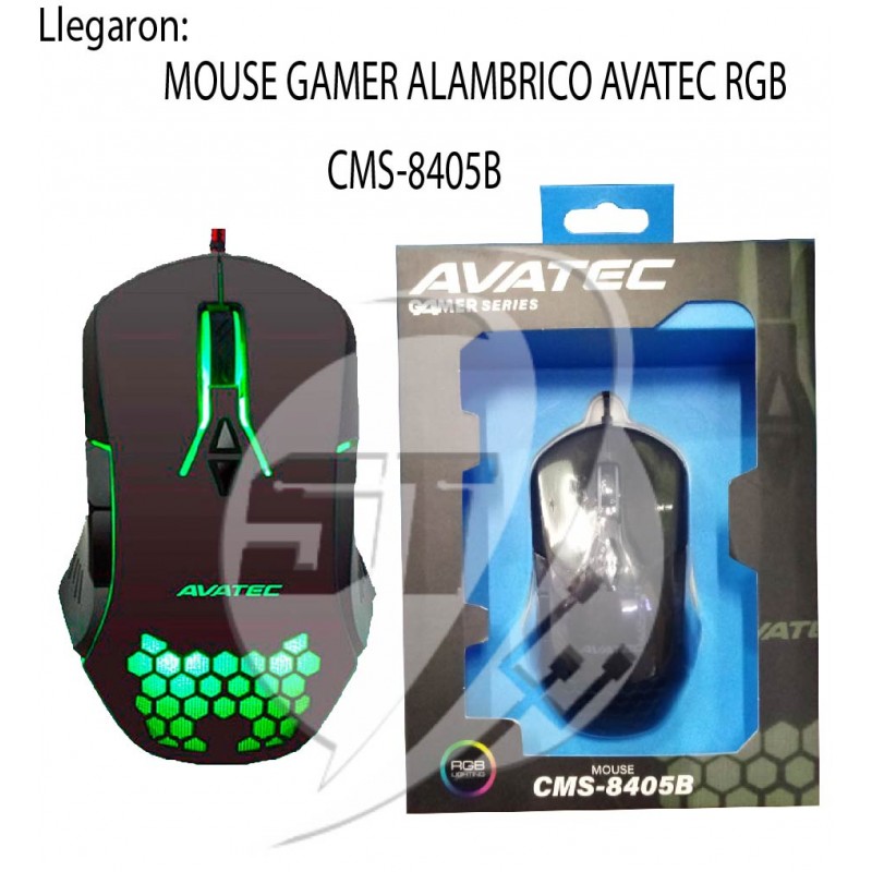 MOUSE GAMER ALAMBRICA AVATEC CMS-8405B USB LED RGB MOUSE GAMER ALAMBRICA AVATEC CMS-8405B USB LED RGB