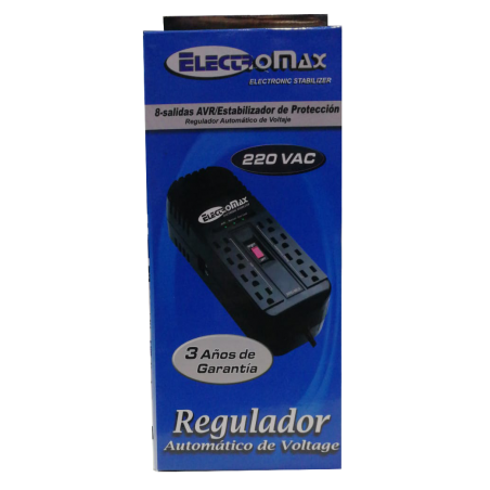 ESTABILIZADOR DE CORRIENTE ELECTROMAX HTG-MC5 8 TOMAS 1000VA