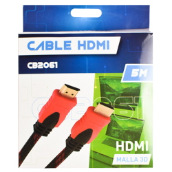 CABLE HDMI EMMALLADO CBTRADE CB2061 EN CAJA 5  METROS