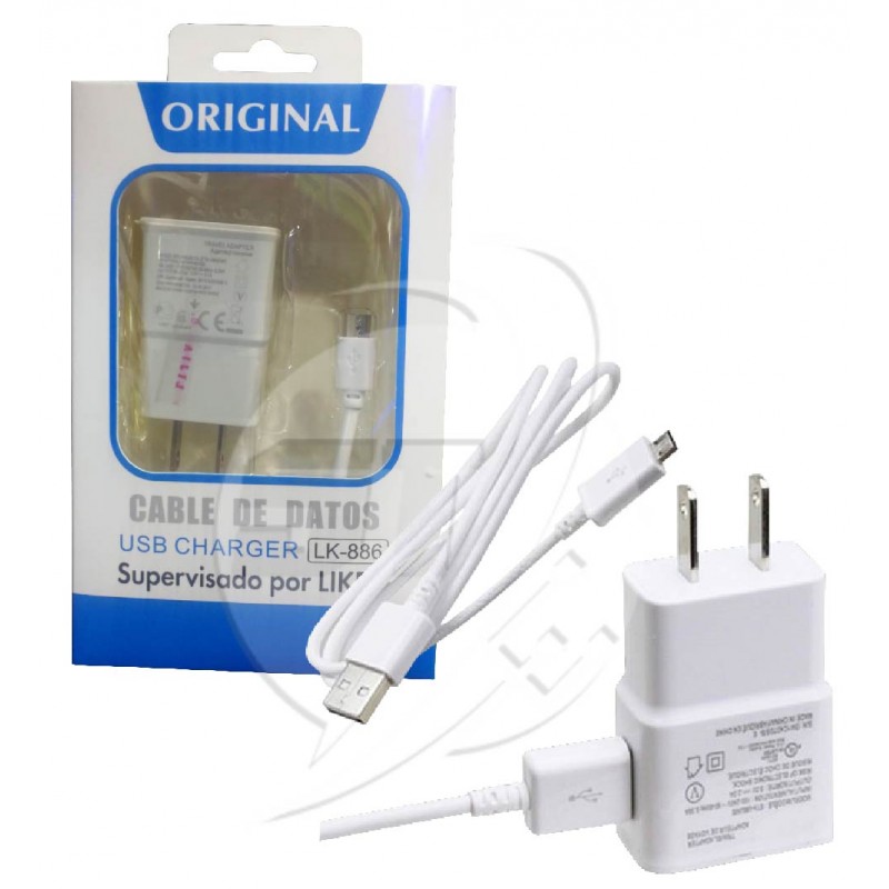CARGADORES DE CELULAR LIKEO LK-886 MODELO SAMSUNG 3.1A V8 CARGADORES DE CELULAR LIKEO LK-886 MODELO SAMSUNG 3.1A V8