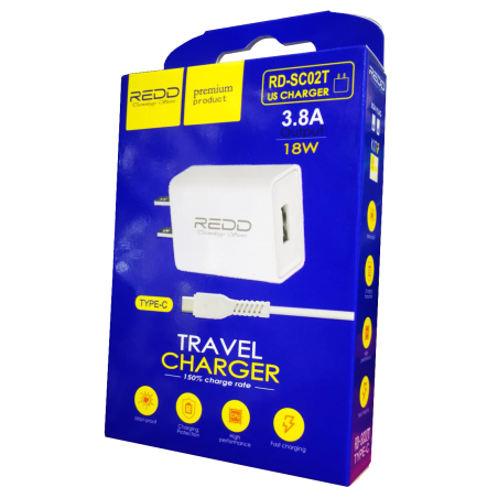 CARGADOR  DE CELULAR REDD RD-SC02T TIPO C 3.8 18W