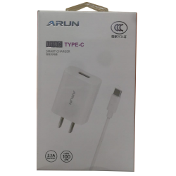 CARGADOR DE CELULAR ARUN U118C TIPO C 2.1A