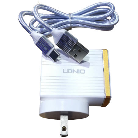 CARGADOR DE CELULAR LDNIO AI3020 CARGA RAPIDA 3A TIPO C