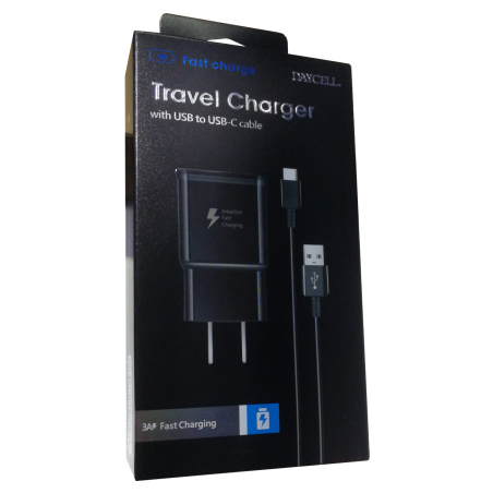 CARGADOR DE CELULAR  DAYCELL 3.0A TIPO C TRAVEL P20
