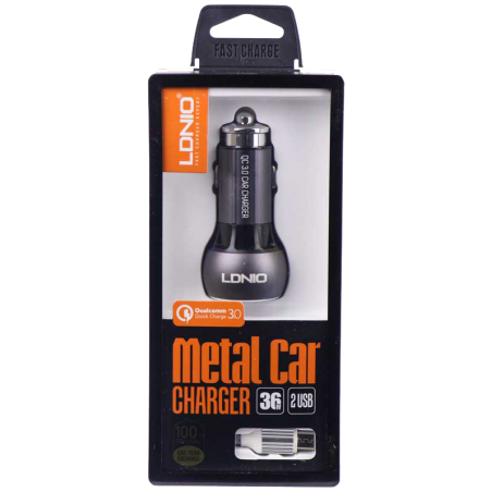 CARGADOR CIGARRERA DE CARRO LDNIO C503Q METAL V8