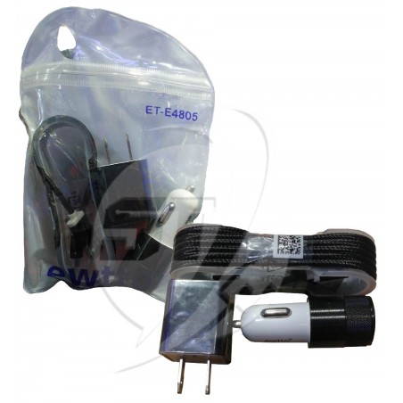 CARGADOR CIGARRERA DE CARRO 3 EN 1 EWTTO ET-E4805