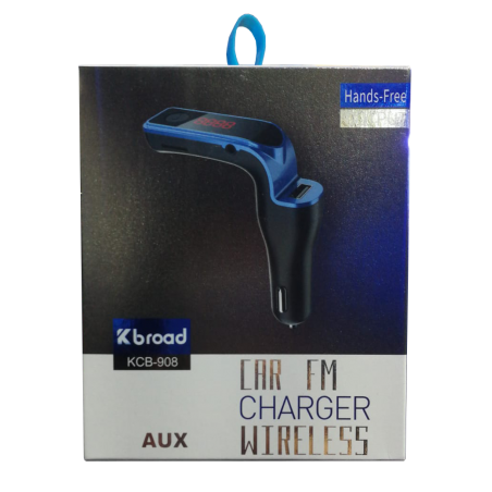 CARGADOR CIGARRERA DE CARRO CON BLUETOOTH  HANSFREE KABROAD KCB-908