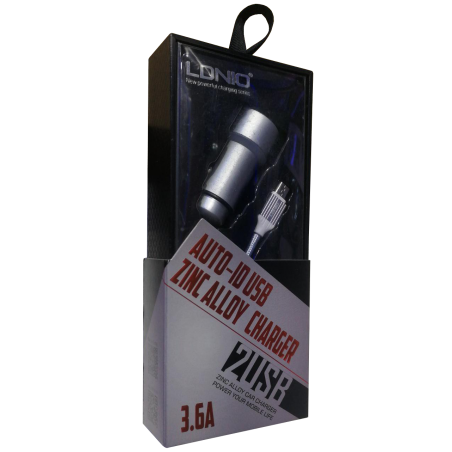 CARGADOR CIGARRERA DE CARRO LDNIO C302 METAL V8
