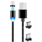 CABLE DE CELULR MAGNETICO X-CABLE 360ª  V8, TIPO C, LIGHTNING