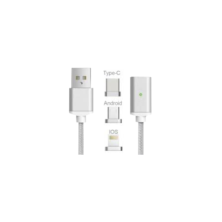 CABLE DE CELULAR MAGNETICO DATA CABLE 5V 2A V8, LIGHTNING