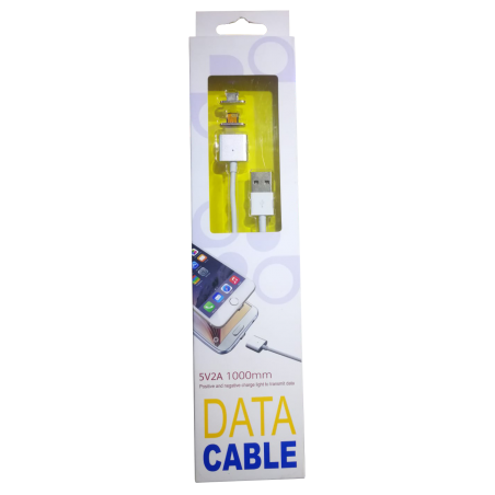 CABLE DE CELULAR MAGNETICO DATA CABLE 5V 2A V8, LIGHTNING
