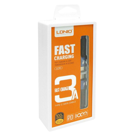 CABLE DE CELULAR LDNIO LC91 TIPO C - TIPO C CARGA RAPIDA 3A