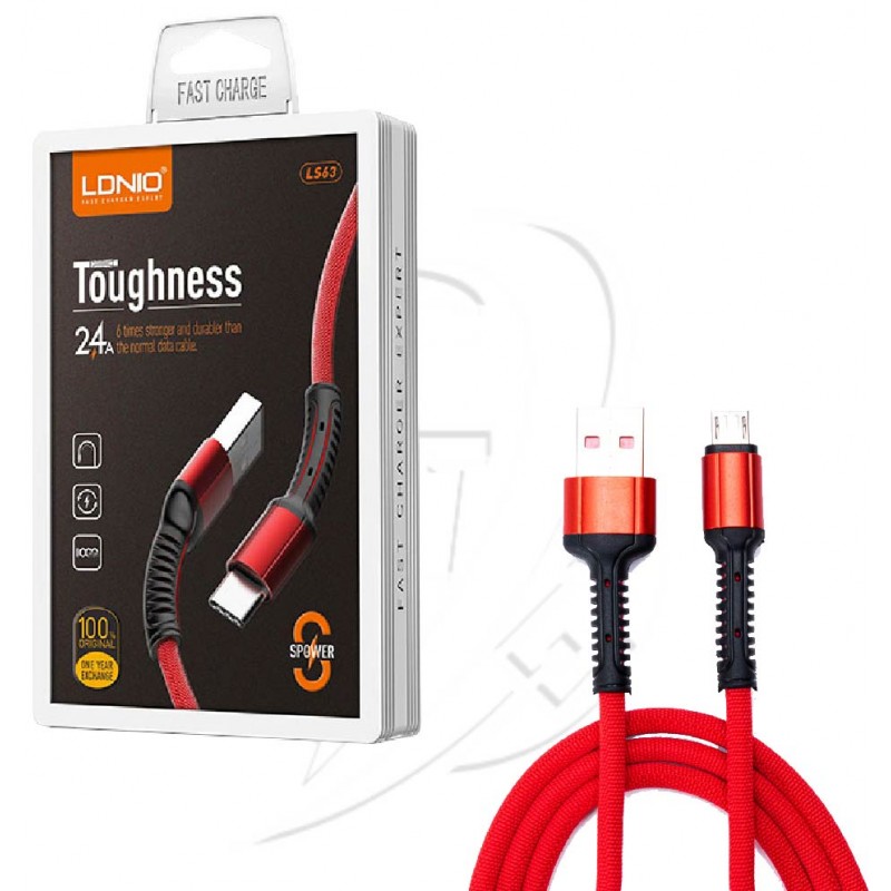 CABLE DE CELULAR LDNIO LS63 V8 2.4A CABLE DE CELULAR LDNIO LS63 V8 2.4A