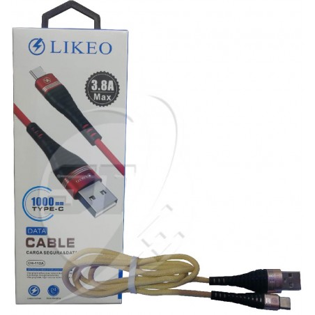 CABLE DE CELULAR LIKEO CH-112A  TIPO C 3.8A