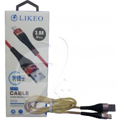 CABLE DE CELULAR LIKEO CH-112A  TIPO C 3.8A