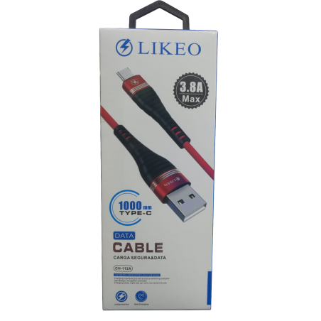 CABLE DE CELULAR LIKEO CH-112A  TIPO C 3.8A