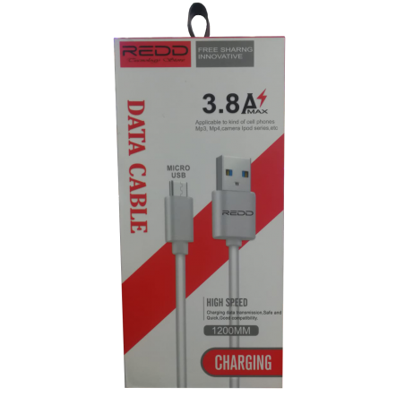 CABLE DE CELULAR REDD RD-16 V8 3.8A 120CM