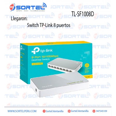 TP-Link - Switch Con 8 Puertos A 10/100 Mbps - TL-SF1008D