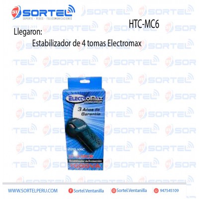 Estabilizador 4 Tomas Electromax HTG-MC6 1000VA