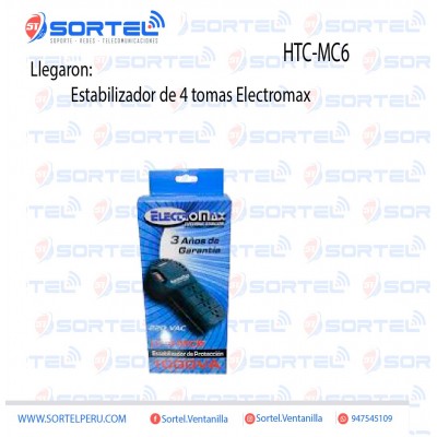 ESTABILIZADOR ELECTROMAX HTG-MC6 1000VA