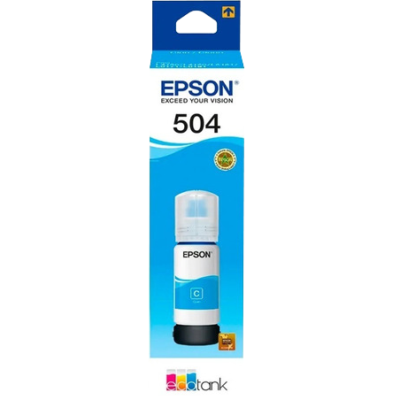 TINTA DE IMPRESORA EPSON 504 CYAN ORIGINAL 70 ML