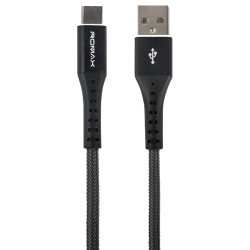 CABLE DE CELULAR  ROMAX TCD0324 TIPO C 3.1A NEGRO Y  BLACO