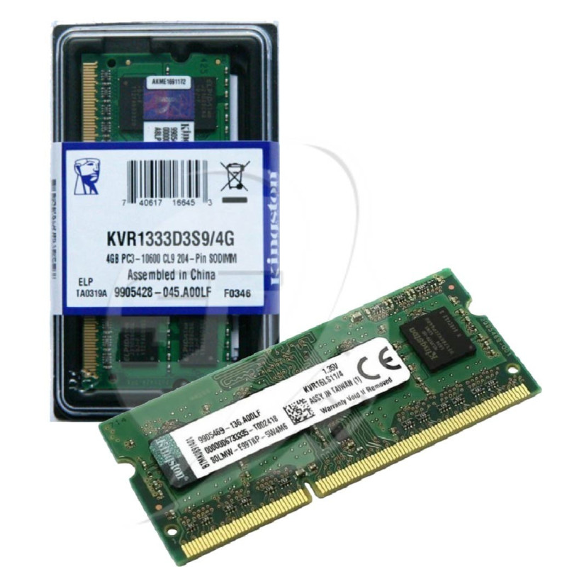 DDR3 8GB 16GB 32GB SODIMM Laptop RAM – PC3-10600S 1333MHz – 204-Pin, Non-ECC, 1.5V