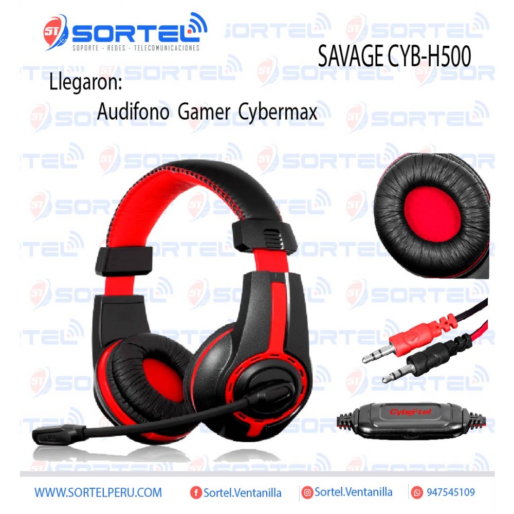 AUDIFONO GAMER CYBERTEL SAVAGE - CYB H500P4 AUDIFONO GAMER CYBERTEL SAVAGE - CYB H500P4