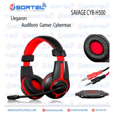 Audifono  Gamer con microfona para pc cybermax savage cyb-h500