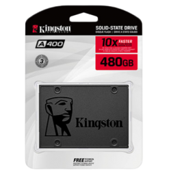 UNIDAD DE ESTADO SOLIDO KINGSTON A400, 480GB, SATA 6GB/S, 2.5", 7MM, TLC.
