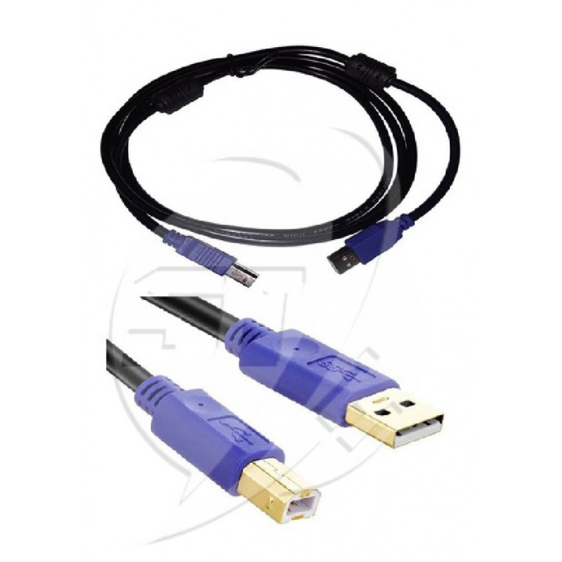 CABLE USB  DE IMPRESORA 1.8 METROS 2.0 CON FILTRO COLOR AZUL Y MORADO