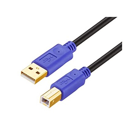 CABLE USB  DE IMPRESORA 1.8 METROS 2.0 CON FILTRO COLOR AZUL Y MORADO