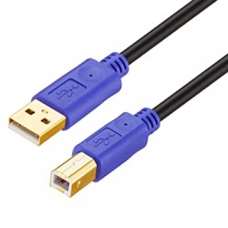 CABLE USB  DE IMPRESORA 1.8 METROS 2.0 CON FILTRO COLOR AZUL Y MORADO