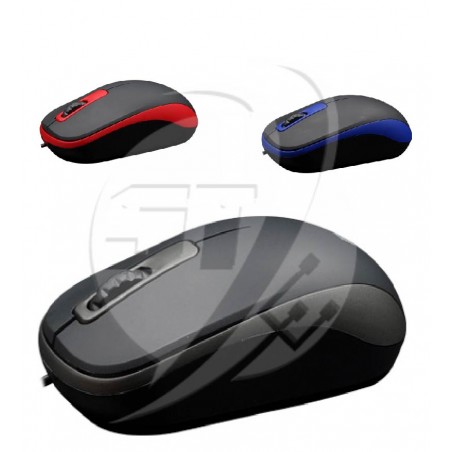 MOUSE OPTICO IBLUE XMK-180 V2 ROJO / GRIS / AZUL CON NEGRO