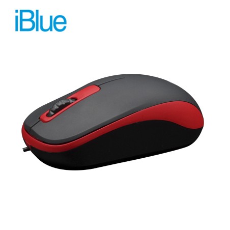 MOUSE OPTICO IBLUE XMK-180 V2 ROJO / GRIS / AZUL CON NEGRO