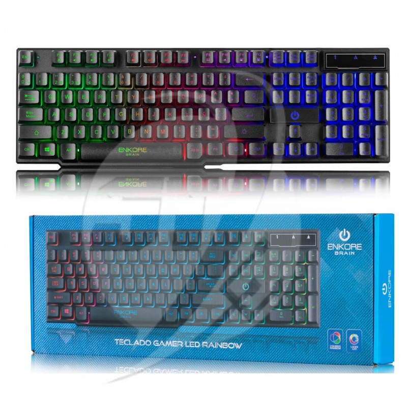 TECLADO GAMER ENKORE BRAIN ENK603W USB RAMBOW RGB TECLADO GAMER ENKORE BRAIN ENK603W USB RAMBOW RGB