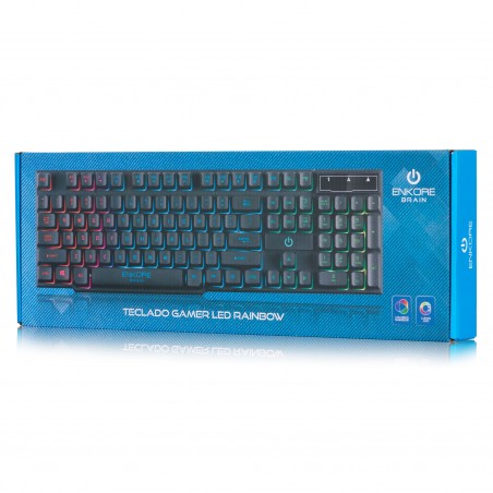 TECLADO GAMER ENKORE BRAIN ENK603W USB RAMBOW RGB