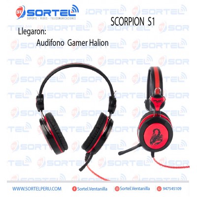 Audifono Gamer Halion Scorpion S1 Rojo