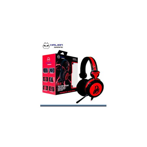 AUDIFONO GAMER HALION HA-S1 SCORPION ROJO