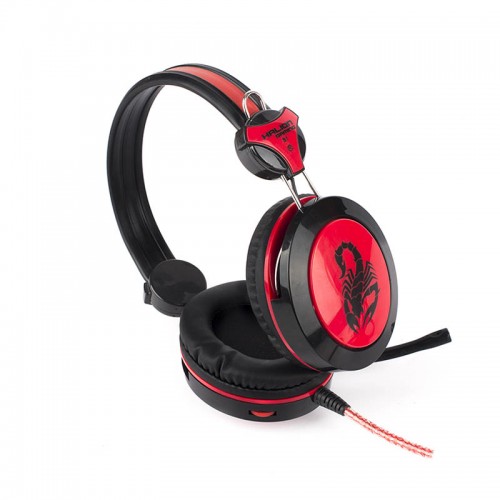 AUDIFONO HALION GAMING S1 SCORPION CON MICROFONO BLACK RED