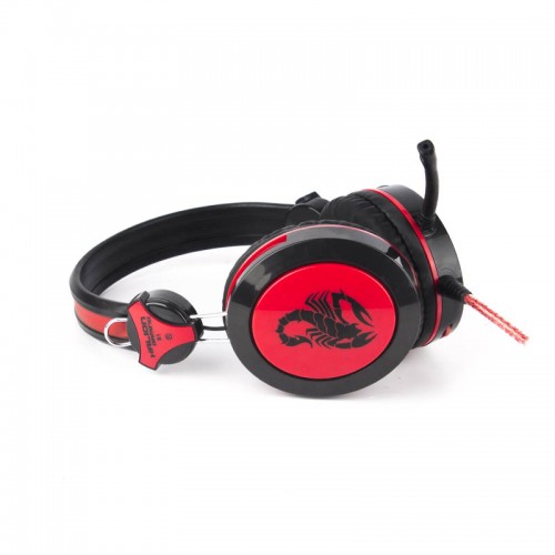 AUDIFONO HALION GAMING S1 SCORPION CON MICROFONO BLACK RED