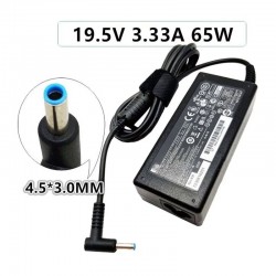 CARGADOR DE LAPTOP HP PUNTA AZUL 19.5V 3.33A 65w 4.5x3.0mm