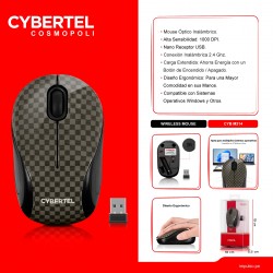 MOUSE INALAMBRICO CYBERTEL COSMOPOLI CYB M314