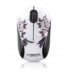 MOUSE INALAMBRICO CYBERTEL AMARIGE CYB M310 CON DICEÑO