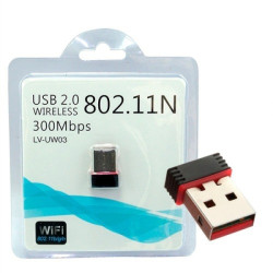 ADAPTADOR USB WIFI LV-UW03 2.0 300MBPS MODELO UÑITA